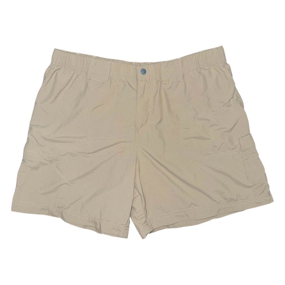 Columbia Sandy River II Cargo Shorts Sz Large Tusk Omni-Shade UPF 30 6” inseam